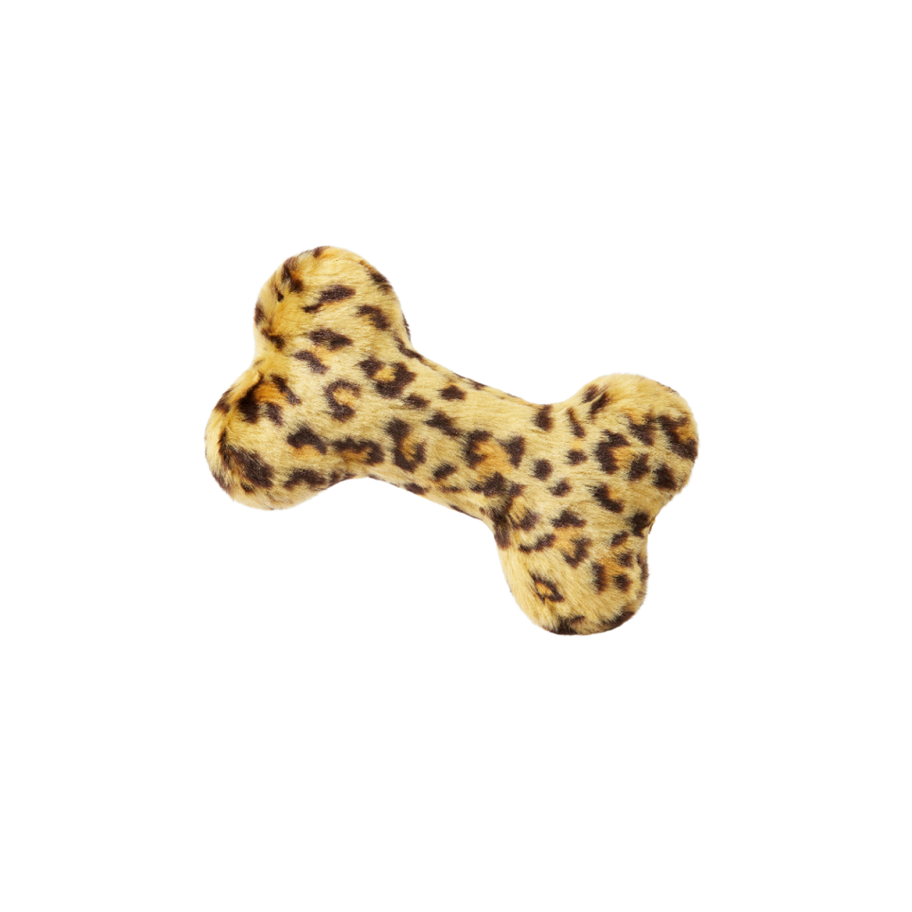 Fluff & Tuff Leopard Bone Toy