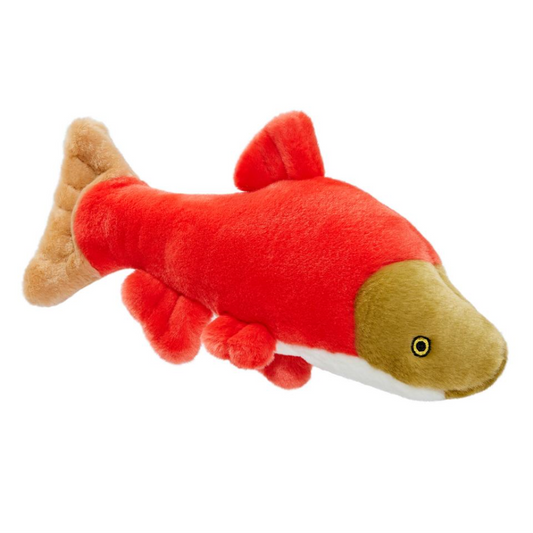 Fluff & Tuff Cedar Salmon Dog Toy 14"