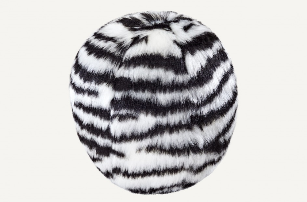 Fluff & Tuff Zebra Ball Medium Plush Dog Toy