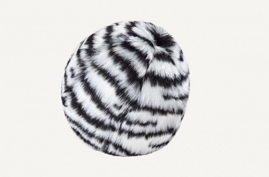 Fluff & Tuff Zebra Ball Small Plush Dog Toy